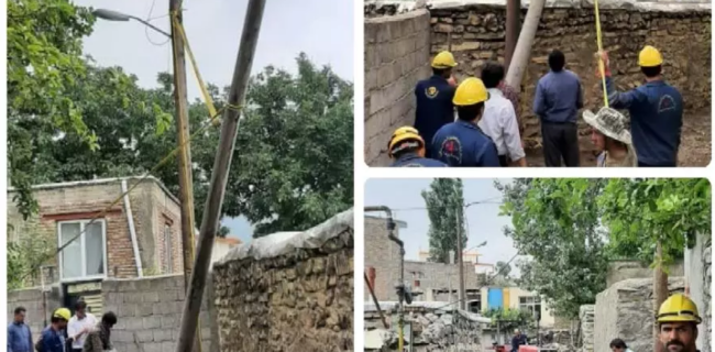 شبکه برق روستای هجراندوست شهرستان کلیبر بهسازی و مقاوم سازی شد